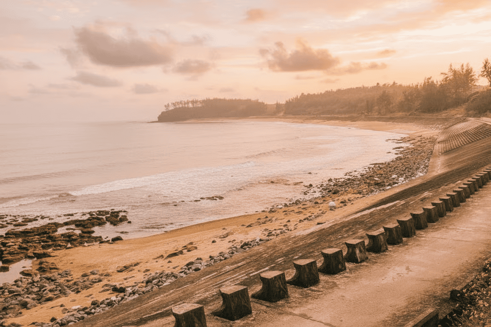 The gentle sea breeze and quiet landscape offer a moment of reflection after the tunnel tour